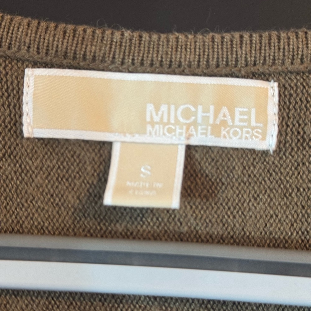 MICHAEL Michael Kors Brown Off-the-Shoulder Sweater
